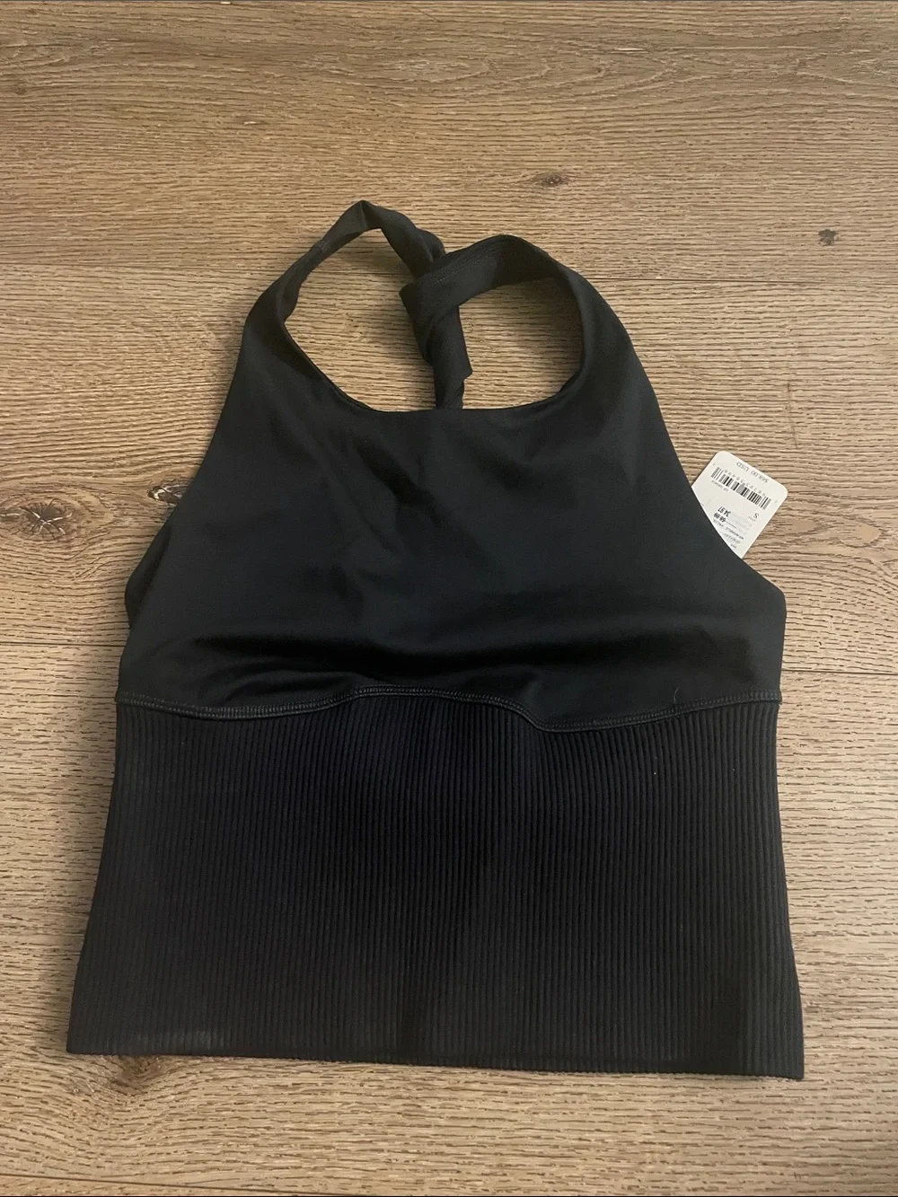 Carpe Diem Racerback Crop Jersey & Rib Camisole in black